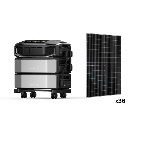 36 Rich Solar MEGA 590 BIFACIAL Solar Panel + EcoFlow DELTA Pro Ultra X Power Station (1 inverter + 2 batteries) Bundle