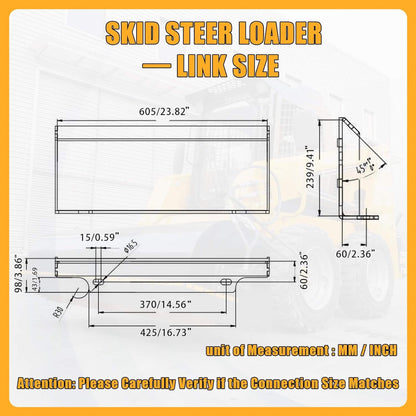 Heavy-Duty 4-In-1 Multipurpose Mini Skid Steer Bucket Combo Attachment