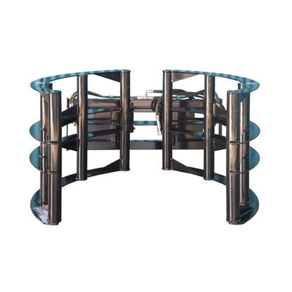 Heavy-Duty Round Hay Bale Grab Skid Steer Attachment