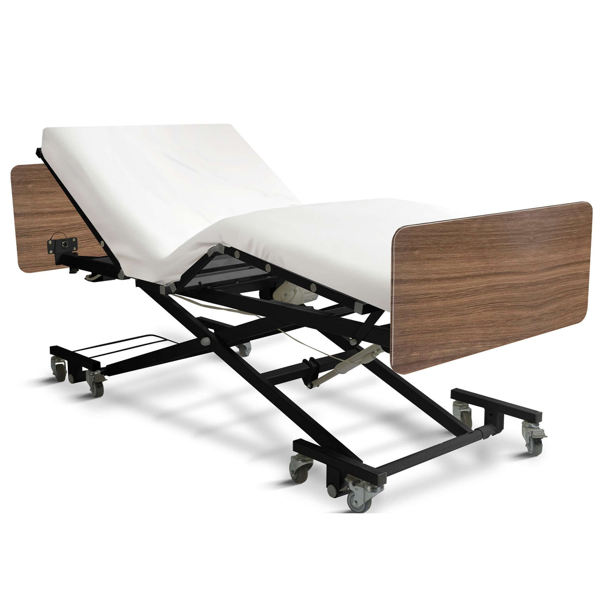 Ultra Low Electric Hospital Bed with Qbar Rails