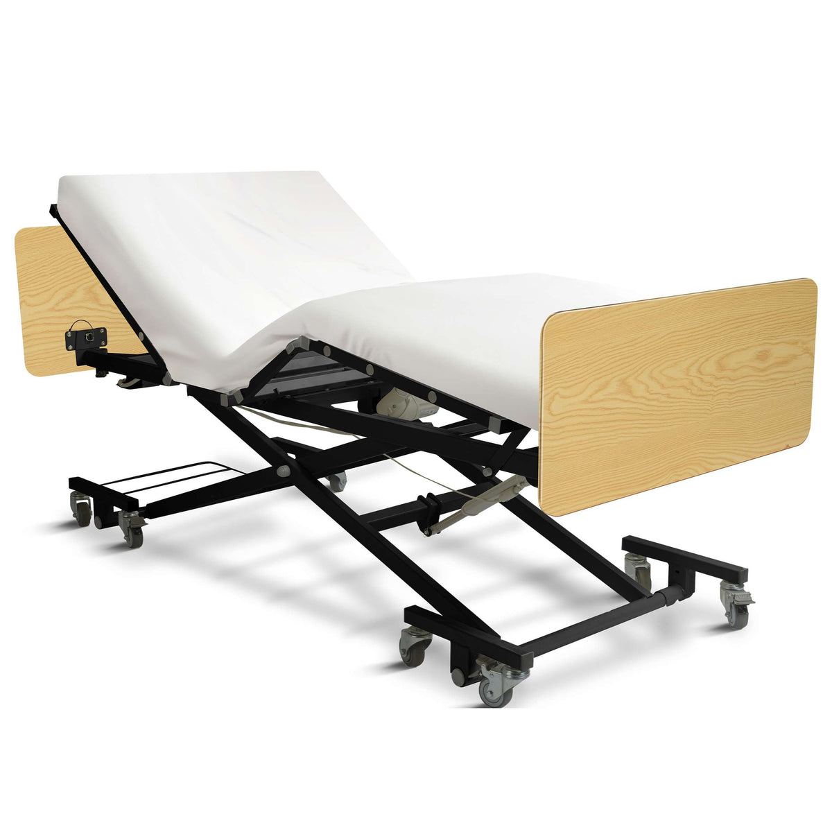Ultra Low Electric Hospital Bed with Qbar Rails