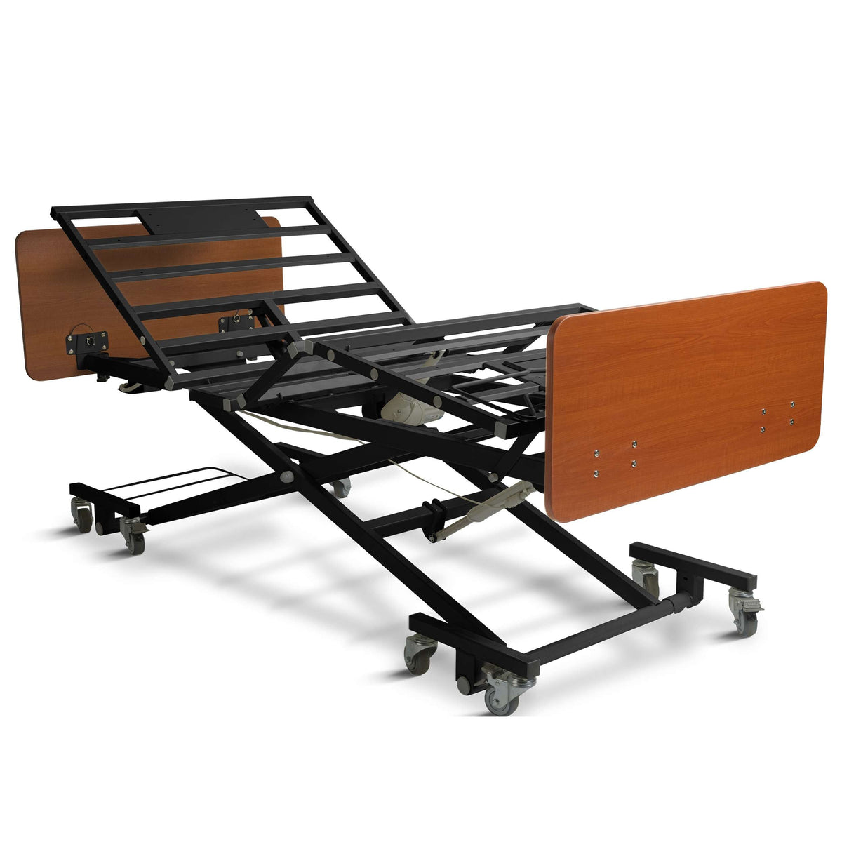 Ultra Low Electric Hospital Bed with Qbar Rails