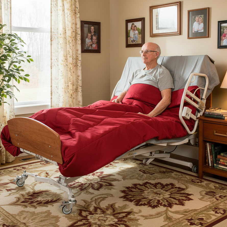 Med-Mizer RetractaBed Wall Hugger Hospital Bed