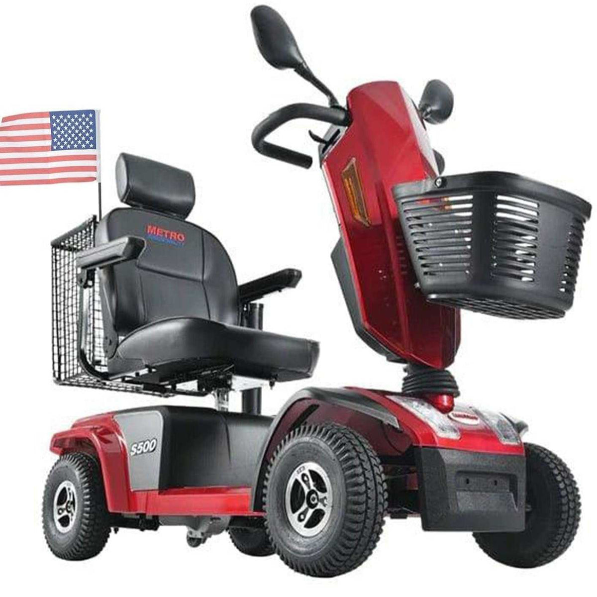 Metro Mobility S500 Series 4-Wheel Heavy Duty Travel Mobility Scooter