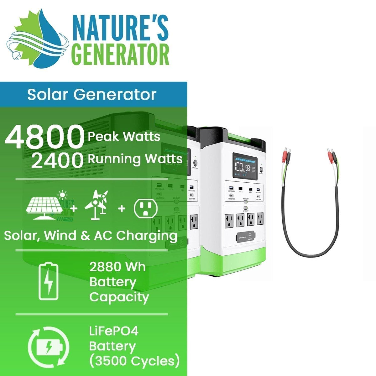 Nature's Generator Lithium 1800 Power Station