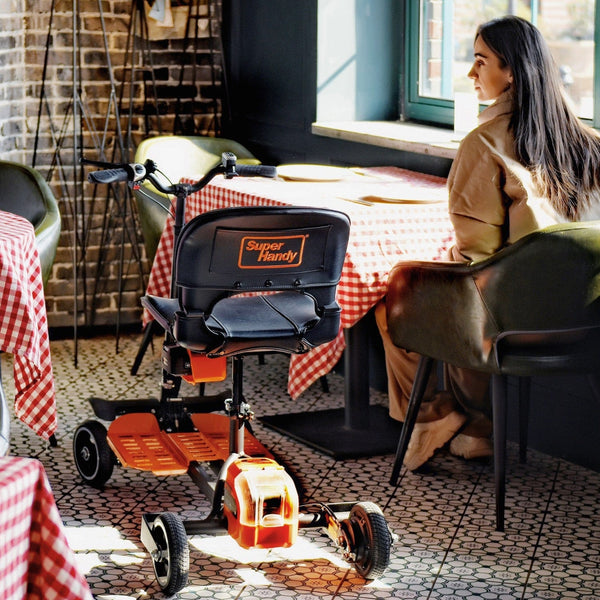 SuperHandy 4-Wheels Passport Pro Mobility Scooter Mobility Scooter - Foldable Travel Mobility Scooter 48V Li-Ion Battery 330lbs Load
