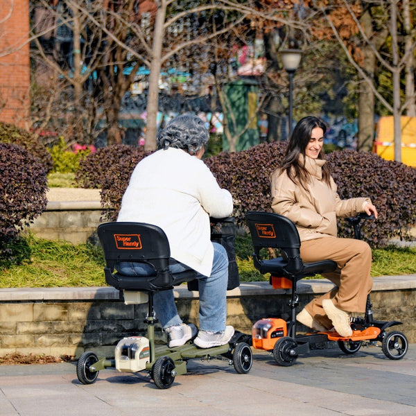 SuperHandy 4-Wheels Passport Pro Mobility Scooter Mobility Scooter - Foldable Travel Mobility Scooter 48V Li-Ion Battery 330lbs Load