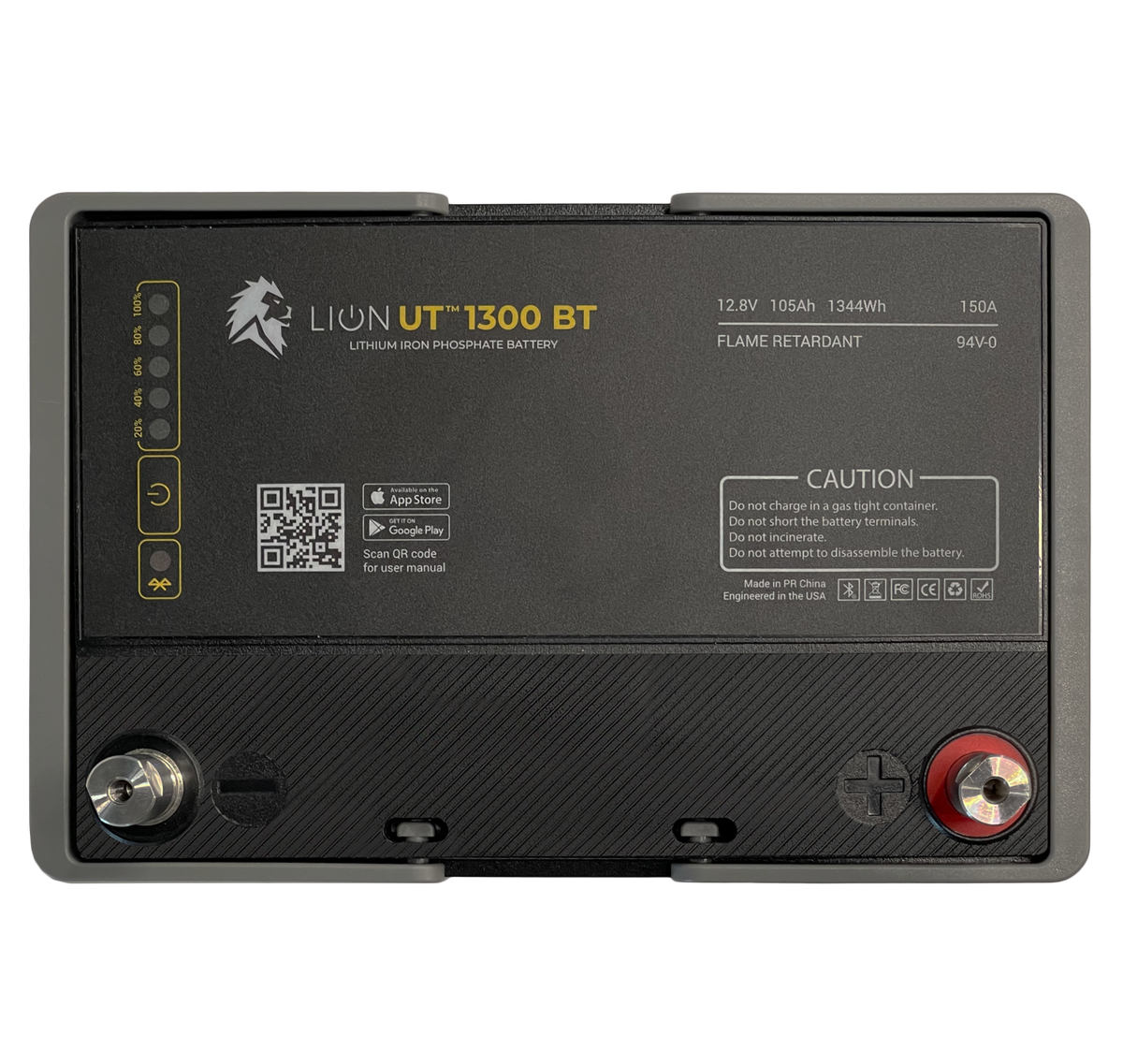 Lion Energy - UT 1300 BT Battery (12V, 105Ah, LiFePO4)