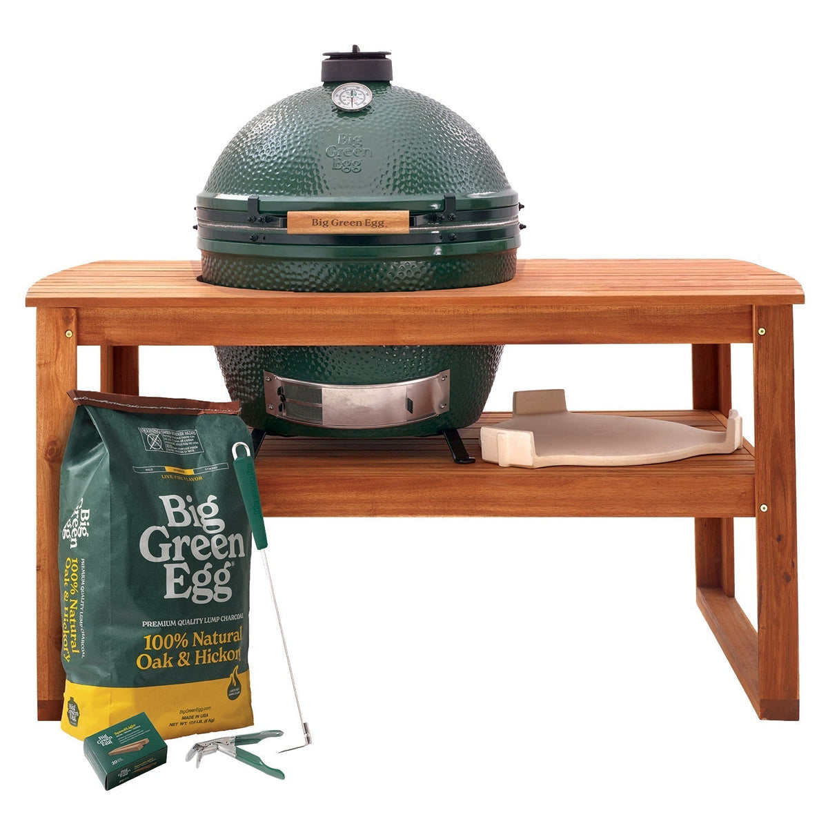 XL Big Green Egg + Acacia Table Package
